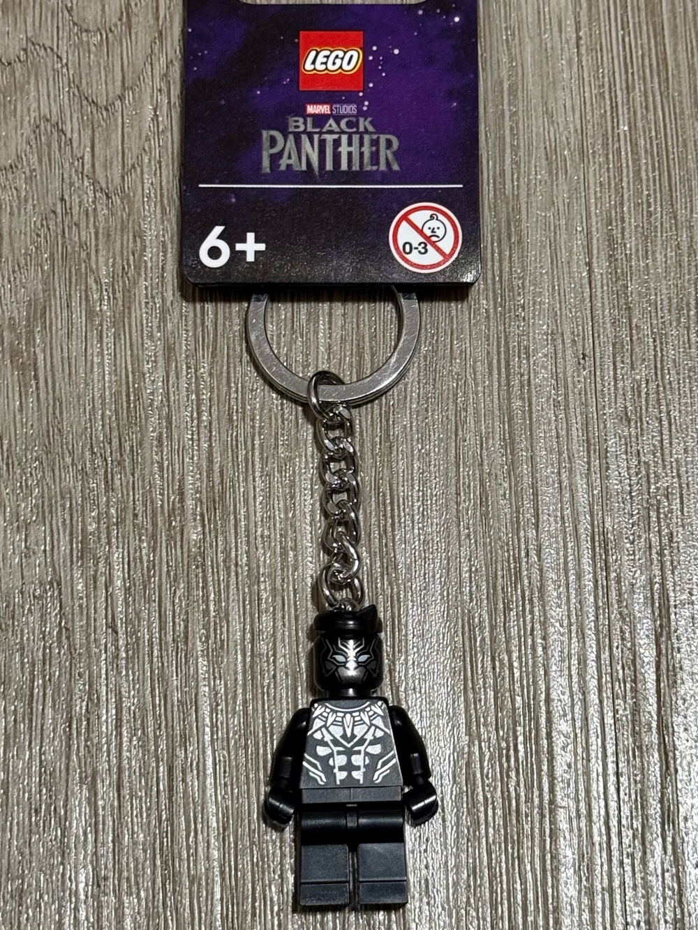 Lego Avengers Black Panther Minifigure Keyring Collectable Keychain New